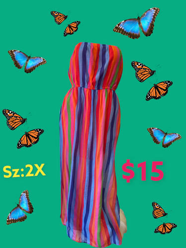 Plus size stapless dress