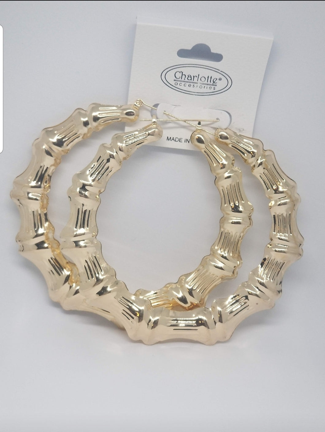 Gold Bamboo Earring